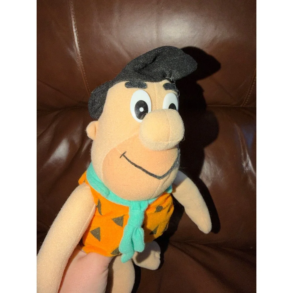Vintage 1993 Fred Flintstone‎ Plush Play-By-Play Hanna-Barbera Toy Orange Tunic